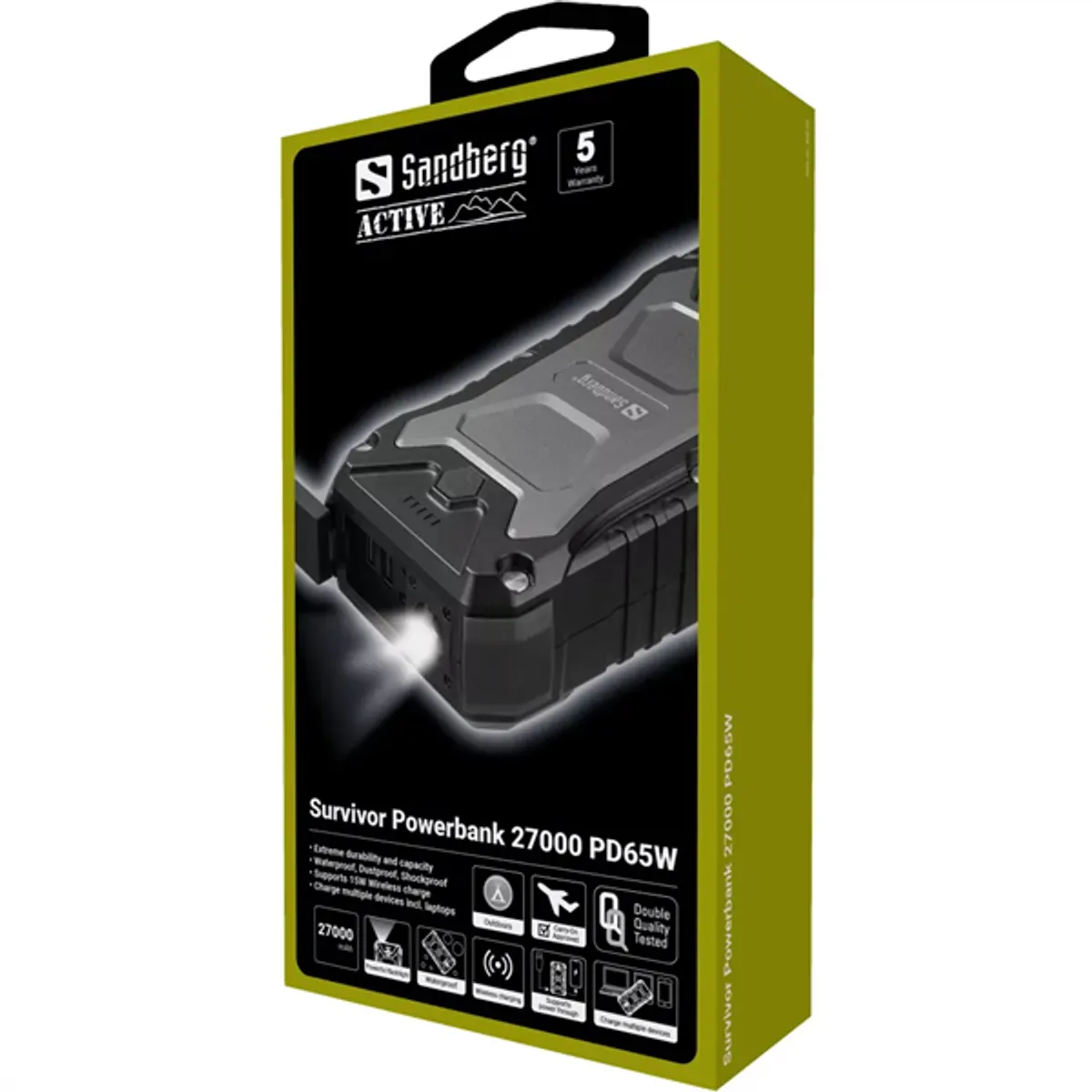 Sandberg 420-99 Survivor powerbank 27000 mAh PD65W IP66 vízálló LED zseblámpa 120 lm #4