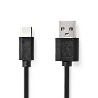 Nedis CCGL60600BK20 USB A - USB C kábel fekete USB 2.0 15W 2 m