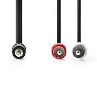 NEDIS CAGL22200BK100 sztereo audió kábel 3,5 mm-es jack - 2 x RCA dugó - hossz 10 m #2