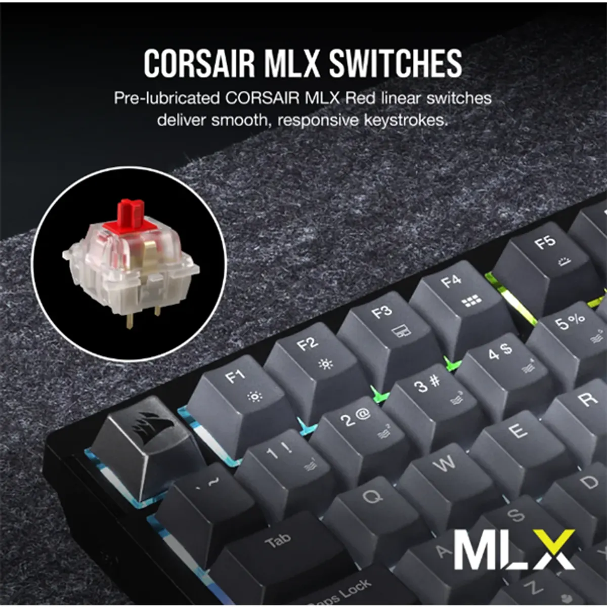 Corsair CH-91D401L-NA K65 Plus Wireless Mechanikus MX red #3