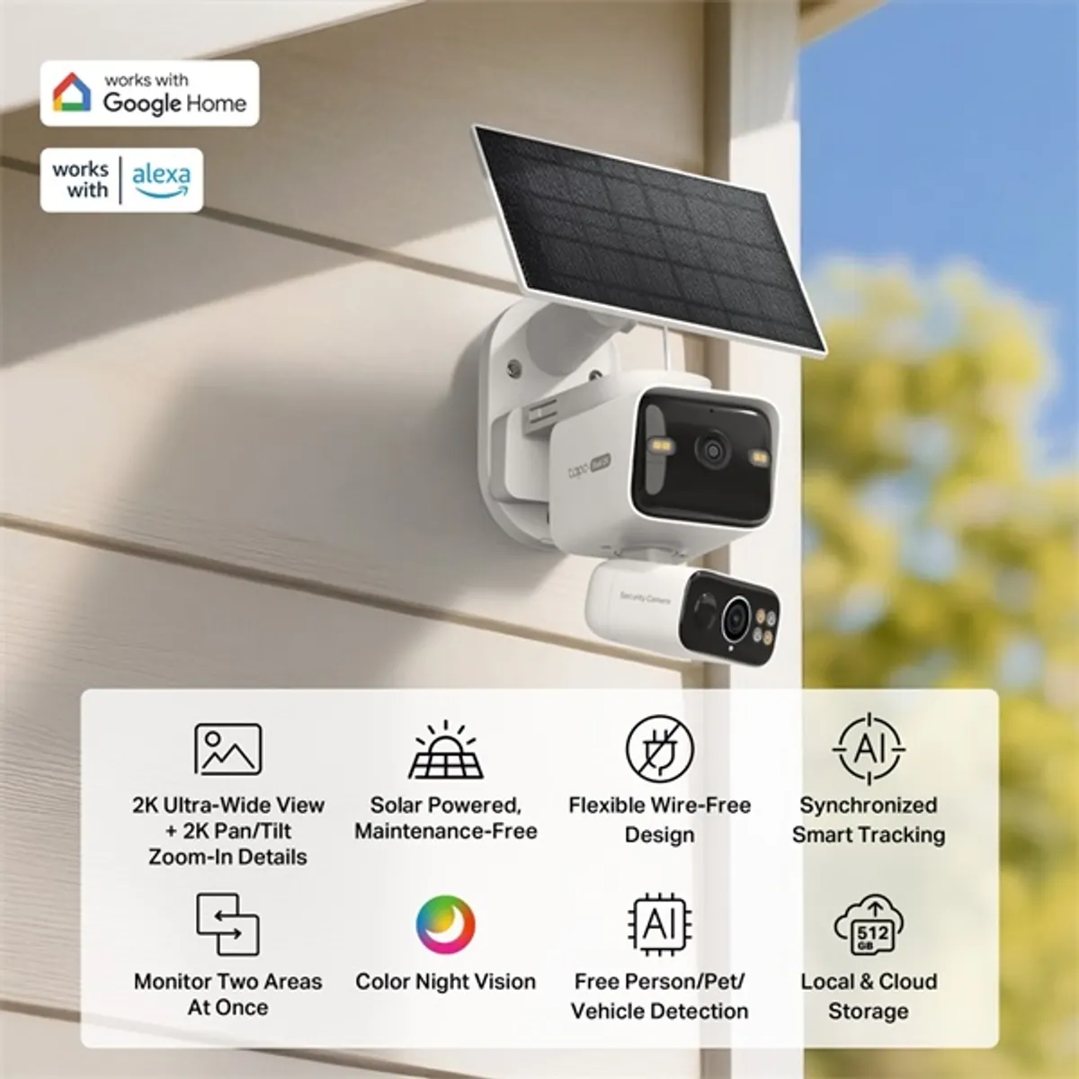 TP-LINK TAPO C645D KIT Tapo C645D 2K 3MP pan tilt 334deg 90deg IP65 solar panel #3