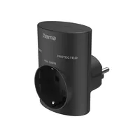 Hama 00223322 Hálózati túlfeszültségvédő adapter EU aljzat 16 A 3680 W érintésvédelem piros LED zöld LED #1