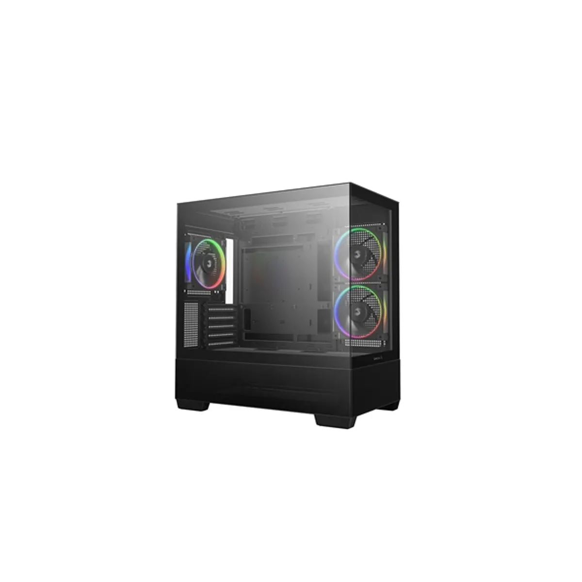 DEEPCOOL R-CG380-BKAGM3-G CG380 3F Micro-ATX üvegfalú fekete táp nélkül #2