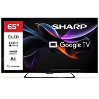 Sharp 65HR7265E 65" 4K UHD QLED Google TV, 144 Hz, 4x HDMI, Fejhallgató kimenet Van, DVB-TCS2, VESA 400x300
