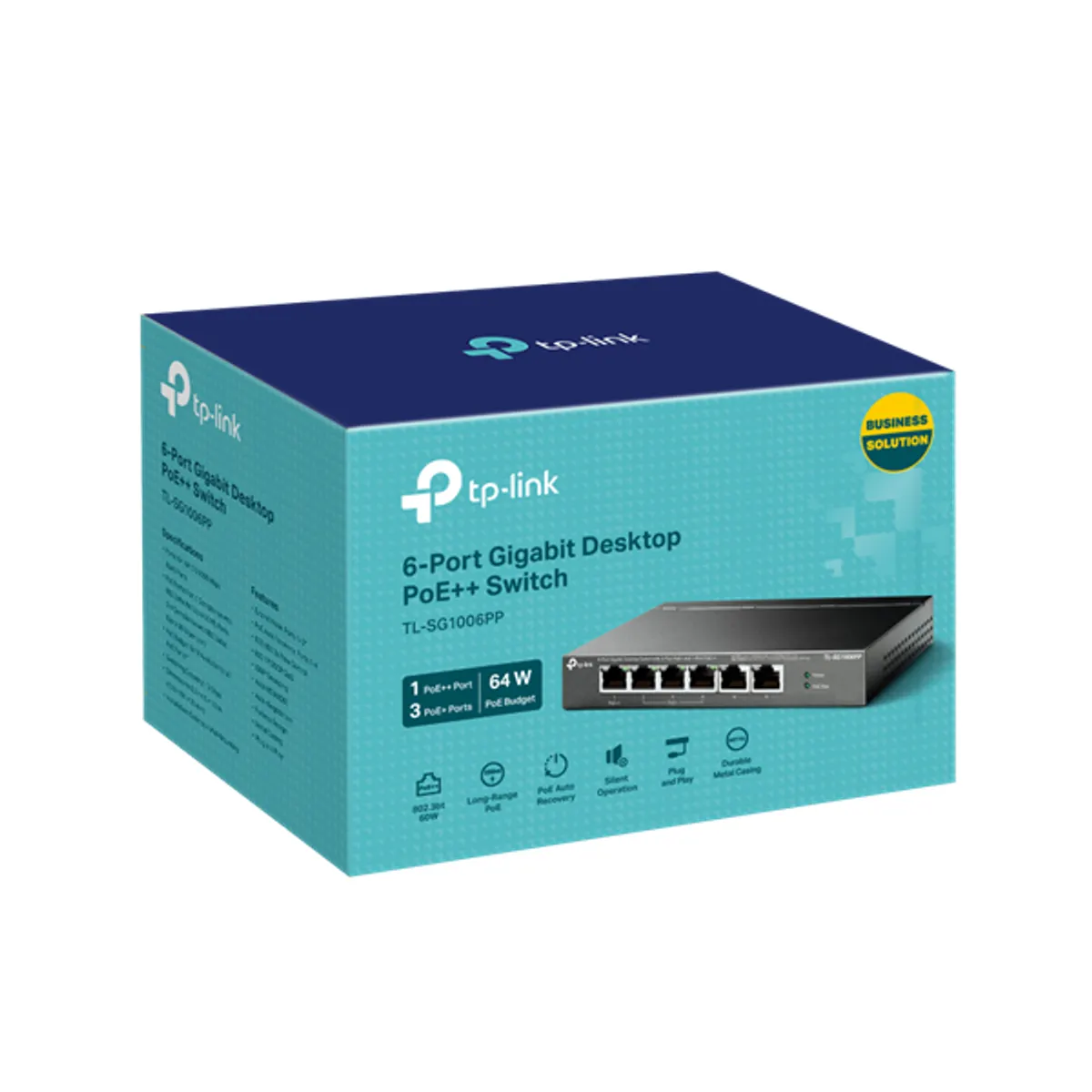 TP-LINK TL-SG1006PP 6-portos Gigabit asztali kapcsoló 3 PoE plus port és 1 PoE plus port 12 Gbps 64 W #3