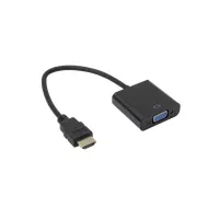 Sbox AD.HDMI-VGA-R HDMI M bemenet VGA F kimenet adapter 1920x1200@60 Hz 24K aranyozott 0.2 m HDCP 1.0 1.1 1.2 10-bit DAC