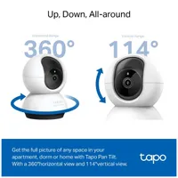 TP-LINK TAPO C220 Pan-Tilt 2K QHD 360 fokos látószög 114 fokos függőleges IR 9 m, 2-irányú hang, Wi-Fi #2