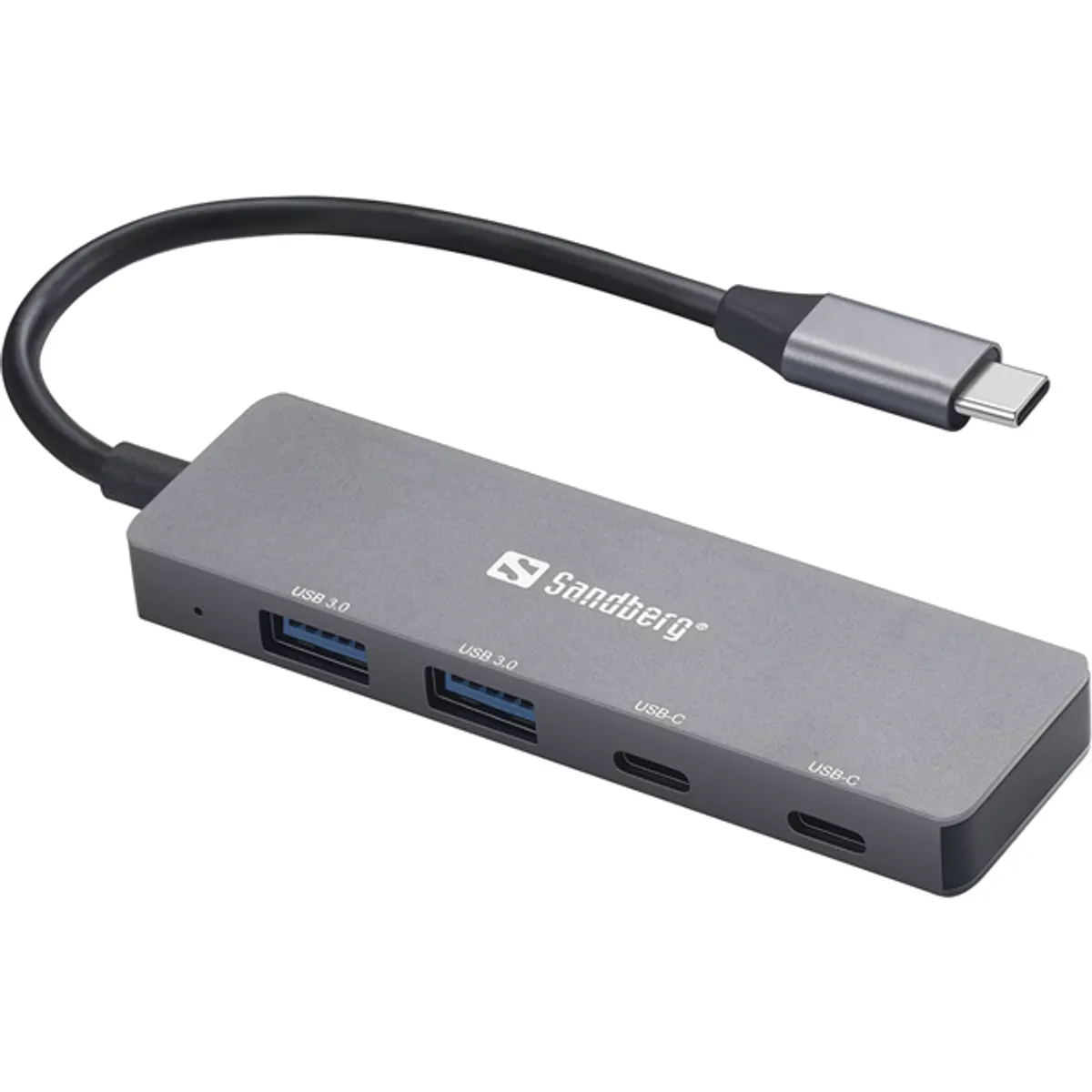 Sandberg 136-50 USB-C elosztó 2x USB-A és 2x USB-C portok USB 3.0 SuperSpeed 5 Gbps alumínium ház ASW3410 #1