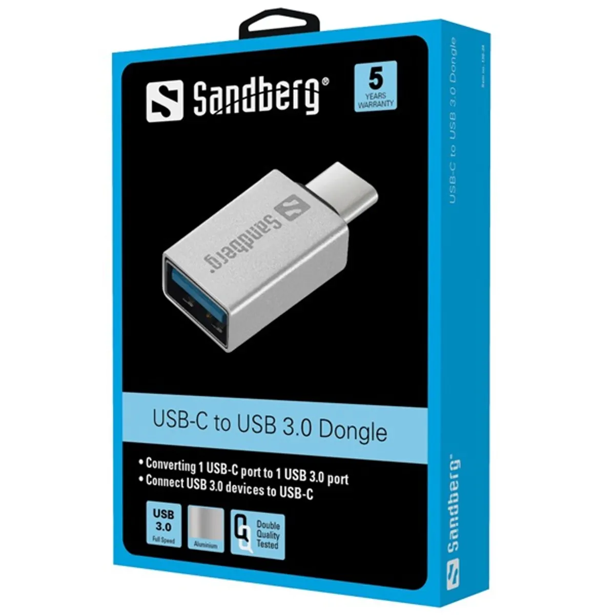 SANDBERG 136-24 USB-C USB-A 3.0 adapter ezüst #2