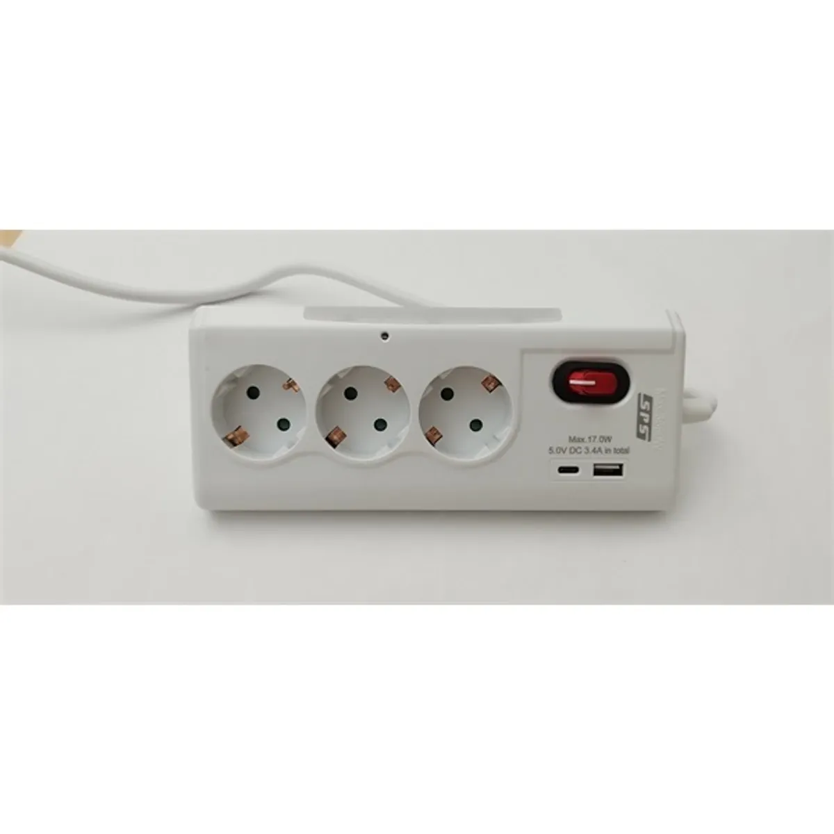 SPS SRG3-UL Túlfeszültségvédő elosztó 3 aljzat USB-A USB-C 1,5 m #2