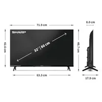 Sharp 32HA1205E 32" LED kijelző 1366x768 WXGA, 60 Hz, HDMI 3, DVB-T C S2, Smart TV, 100x100 VESA #8