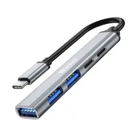 Sandberg 336-50 Saver USB-C hub 3x USB-A 2x USB-C PD65W alumínium ház #1