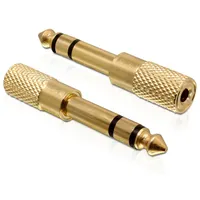DELOCK 65361 átalakító sztereó 6.35 mm férfi - 3.5 mm női fém aranyozott