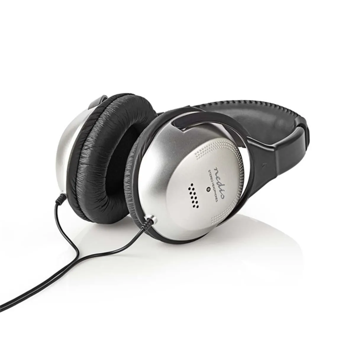 Nedis HPWD1200BK fejhallgató 40 mm neodímium, 2,7 m kábel, teljes fülfedő, aranyozott dugaszok #5