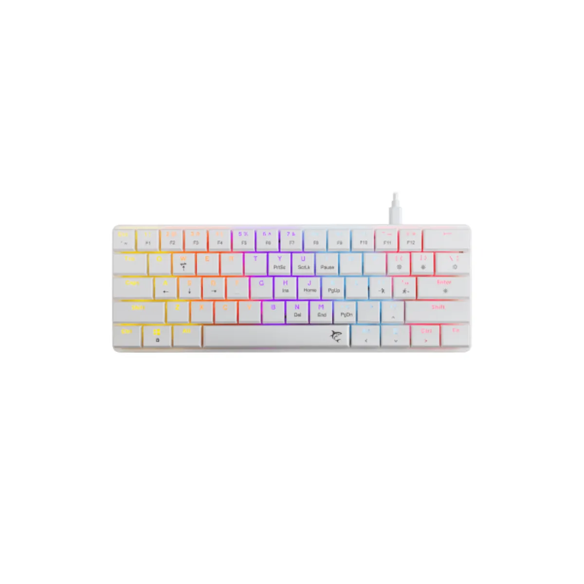 Whiteshark WS GK-006211-W/R-US billentyűzet, mechanikus, vezetékes, USB 2.0, háttérvilágítás, US kiosztás #1