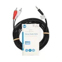 Nedis CAGL22200BK50 sztereo audió kábel 3,5 mm jack - 2x RCA dugó, 5 m #3