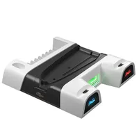 FROGGIEX FX-P5-C4-W PS5 ventilátoros állvány headset-tartó töltő 3 ventilátor-mód LED töltöttségjelzők tárhely 10 játék #2