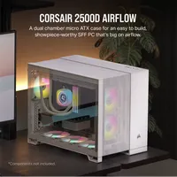 CORSAIR CC-9011264-WW 2500D Airflow dupla kamrás Micro-ATX fehér edzett üveg #2