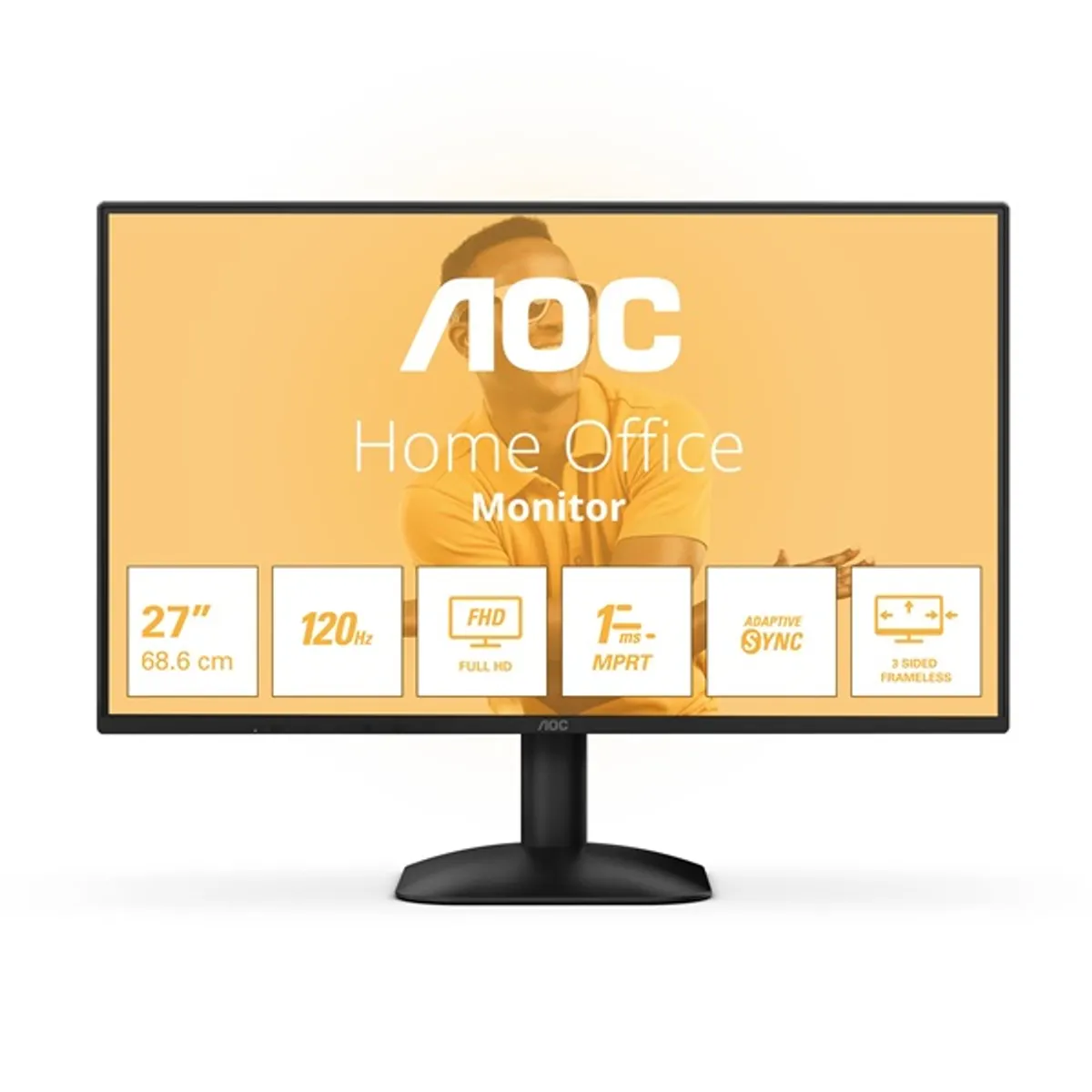 AOC 27B31H monitor IPS 27" 1920x1080 120 Hz 4 ms HDMI VGA fekete VESA #1