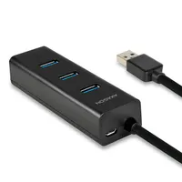AXAGON HUE-S2BL USB 3.0 töltő hub 4x USB 3.0, 1,2 m kábel, külső tápellátás, portonként 2 A #3