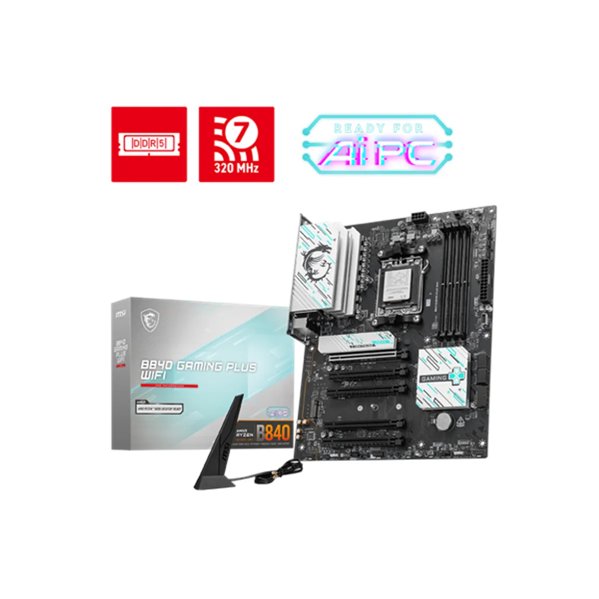 MSI PCC B840 GAMING PLUS WIFI GAMING PLUS WIFI AM5 ATX DDR5 256GB 5x PCIe x16 M.2 4xSATA HDMI 2.5GbE Wi-Fi 7.1 HD #1