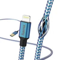Hama 00201553 Lightning adatkábel 1,5 m kék árnyékolt aranyozott dugó USB 2.0 #3