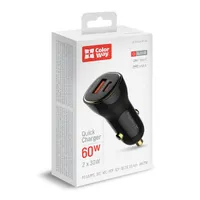 ColorWay CW-CHA046PD-BK Autós töltő USB-C USB-A 60W PD 3.0 PPS QC Apple Huawei Samsung Intelligens USB Auto ID védelem #8