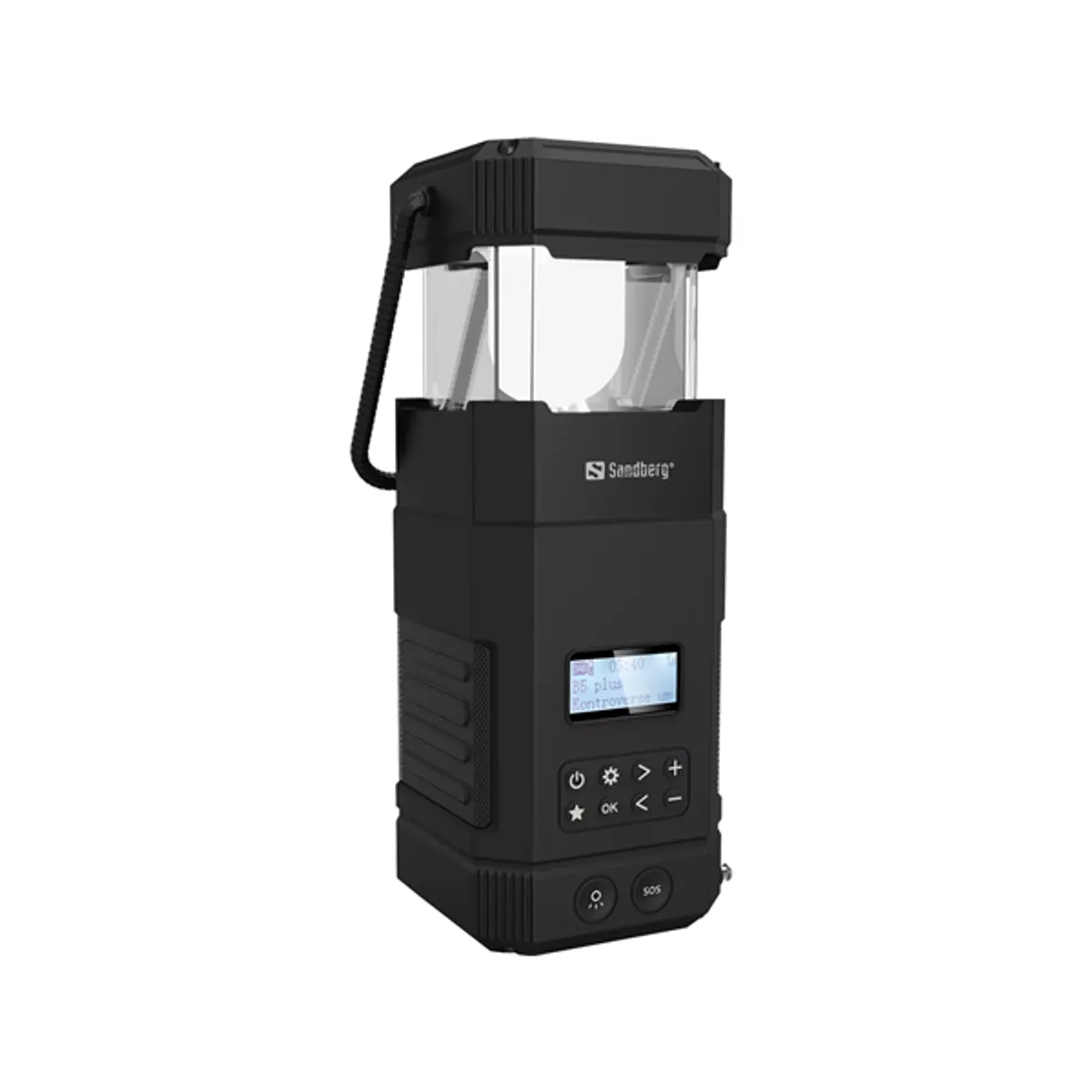 SANDBERG 420-90 Survivor Lantern All-in1 10000 mAh IPX5 Bluetooth 5.0 DAB rádió FM USB-C USB-A pass-through #1