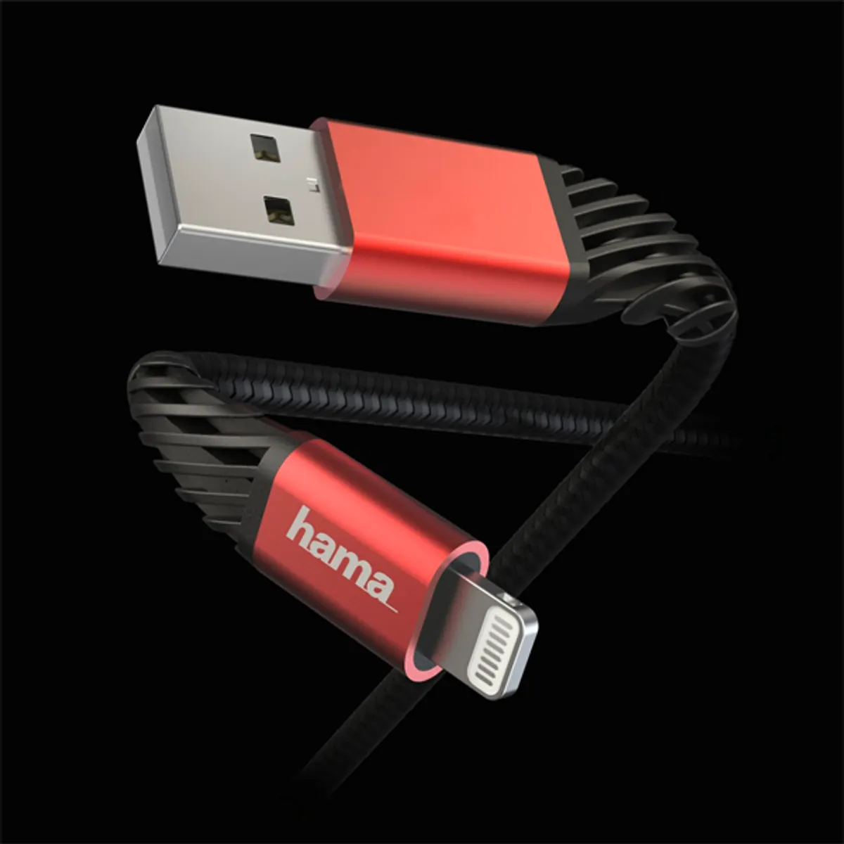 HAMA 00201538 Extreme USB-A Lightning kábel dupla szövetkabát alumínium ház 1,5 m USB 2.0 2,4 A 5V #3