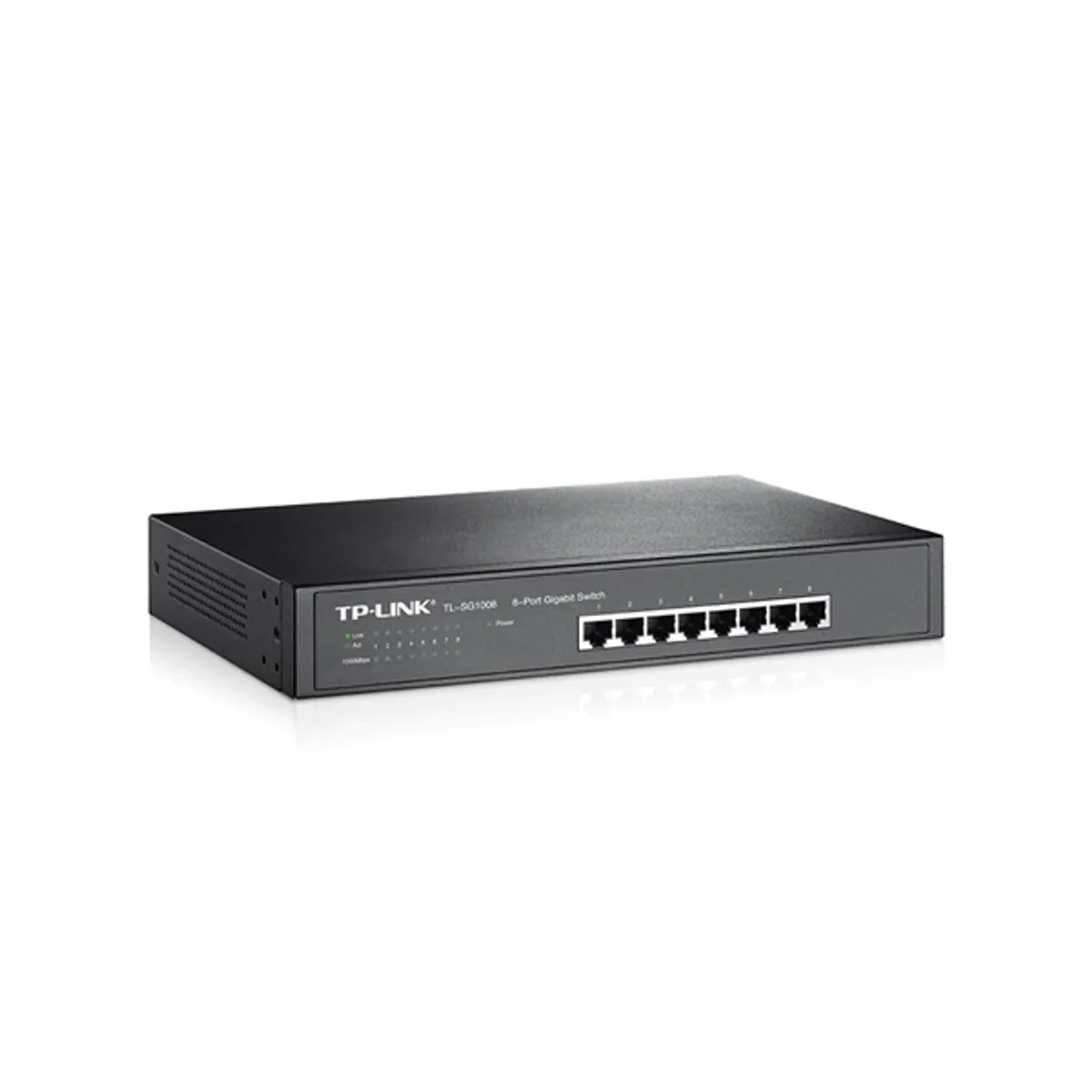 TP-LINK TL-SG1008 8-portos gigabites switch rackbe szerelhető Auto MDI MDIX nem menedzselhető 1Gb Réz 16Gbps #1