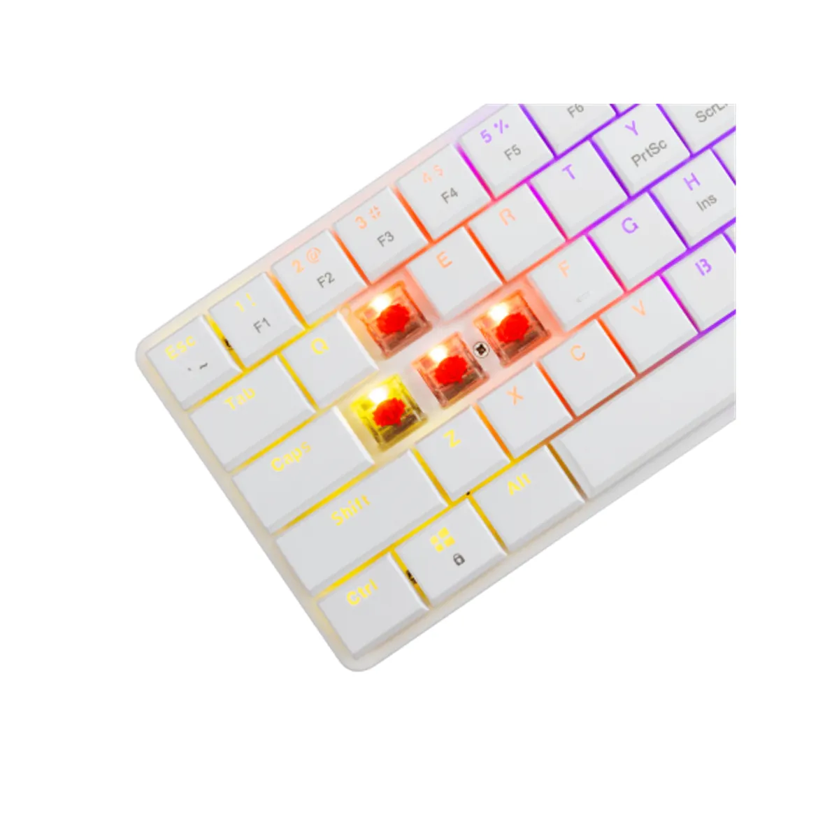 Whiteshark WS GK-006211-W/R-US billentyűzet, mechanikus, vezetékes, USB 2.0, háttérvilágítás, US kiosztás #4