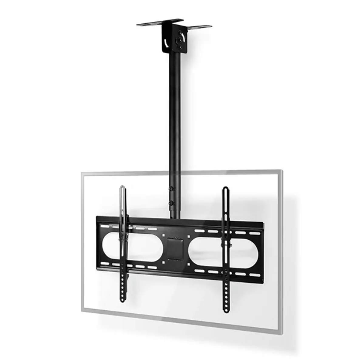 Nedis TVCM1350BK mennyezeti TV-tartókonzol 42"-65" 45 kg állítható magasság dönthető 15 fok forgatható 360 fok #1