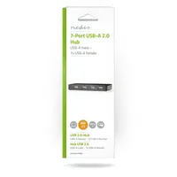 NEDIS UHUBU2730BK 7 portos USB hub USB 2.0 külső tápellátás #4