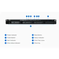 SYNOLOGY RS422+ RackStation RS422+ 4 fiókos 2 GB DDR4 ECC AMD Ryzen R1600 2x1GbE #2