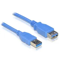 DELOCK 82539 USB 3.0 Type-A hosszabbító kábel 2 m kék