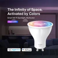 TP-LINK TAPO L630 Tapo L630 Multicolor 2200-6500 K 350 lm 3.7 W GU10 230 V 2,4 GHz WiFi Dimmable Távoli hozzáférés Ütemezés Hangvezérlés