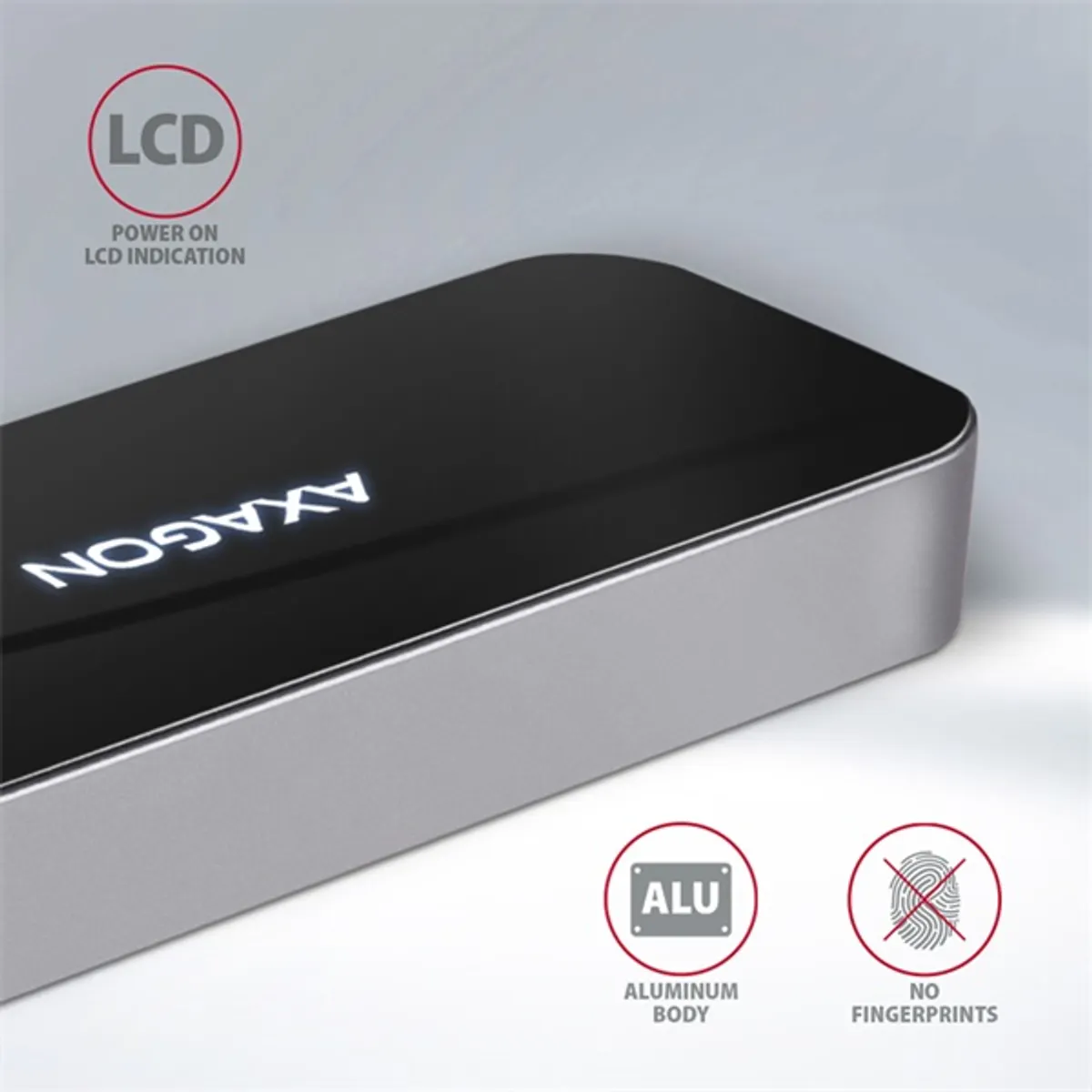 AXAGON HMC-6GL 6 az 1-ben USB-C dokkoló 3x USB 3.2 Gen1 HDMI 4K30 RJ-45 Gigabit PD #8