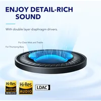 ANKER A3040G21 Space Q45 fejhallgató Bluetooth mikrofon stereo fehér #5