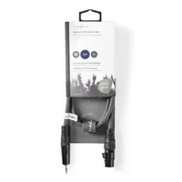 NEDIS COTH15320GY10 XLR aljzat 3-tűs és 3,5 mm TRS dugó 1 m kerek PVC köpeny réz vezető sötétszürke #3