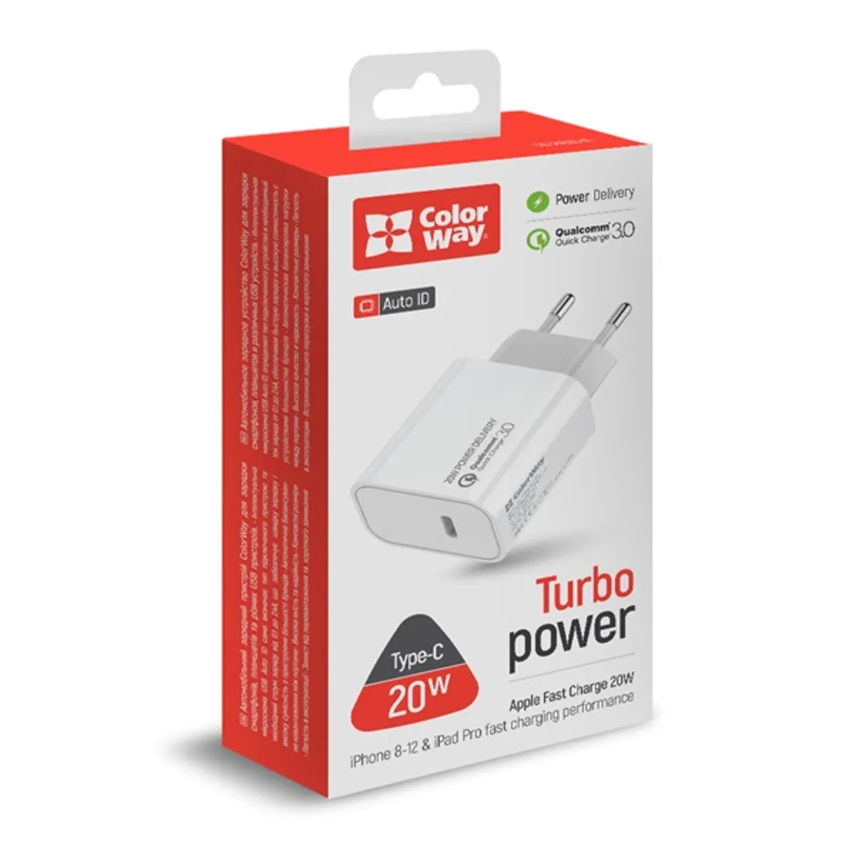 ColorWay CW-CHS026PD-WT Power Delivery USB-C 20W fehér #1