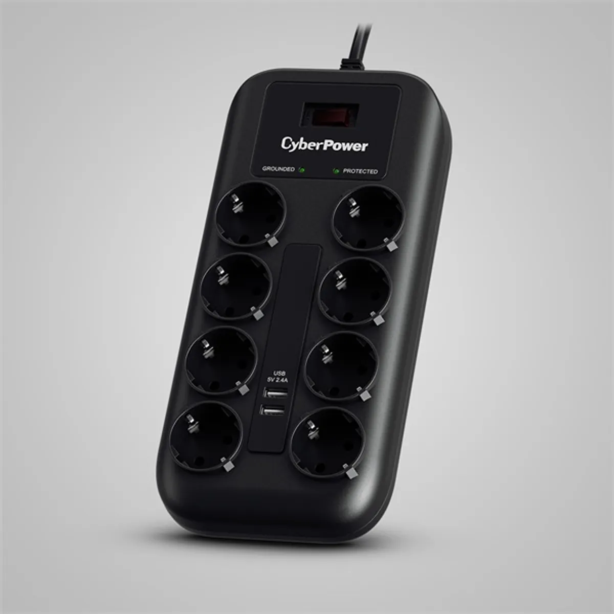CyberPower P0820SUF0-DE túlfeszültségvédő elosztó 8 aljzat 2xUSB #1