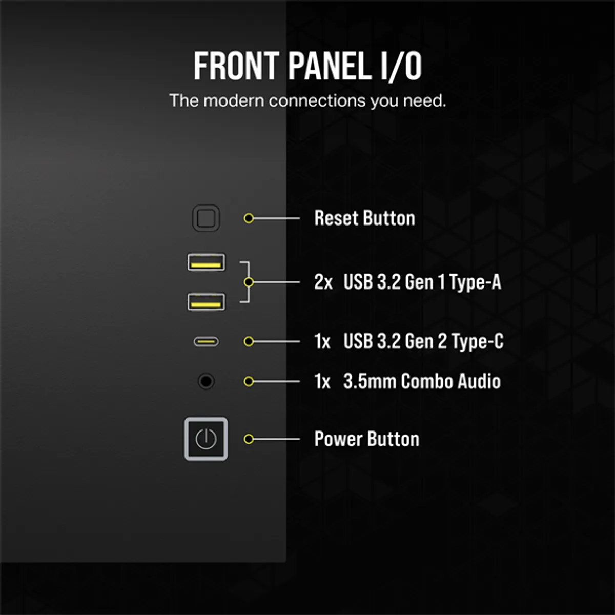 CORSAIR CC-9011267-WW 2500X iCUE link micro-atx duálkamrás edzett üveg fekete táp nélküli #8