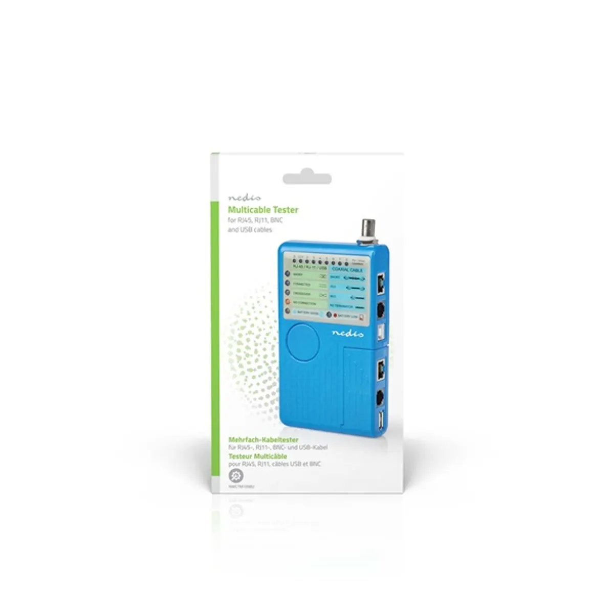 Nedis NWCTM100BU Kábeltesztelő kék 9V elem mellékelve #5