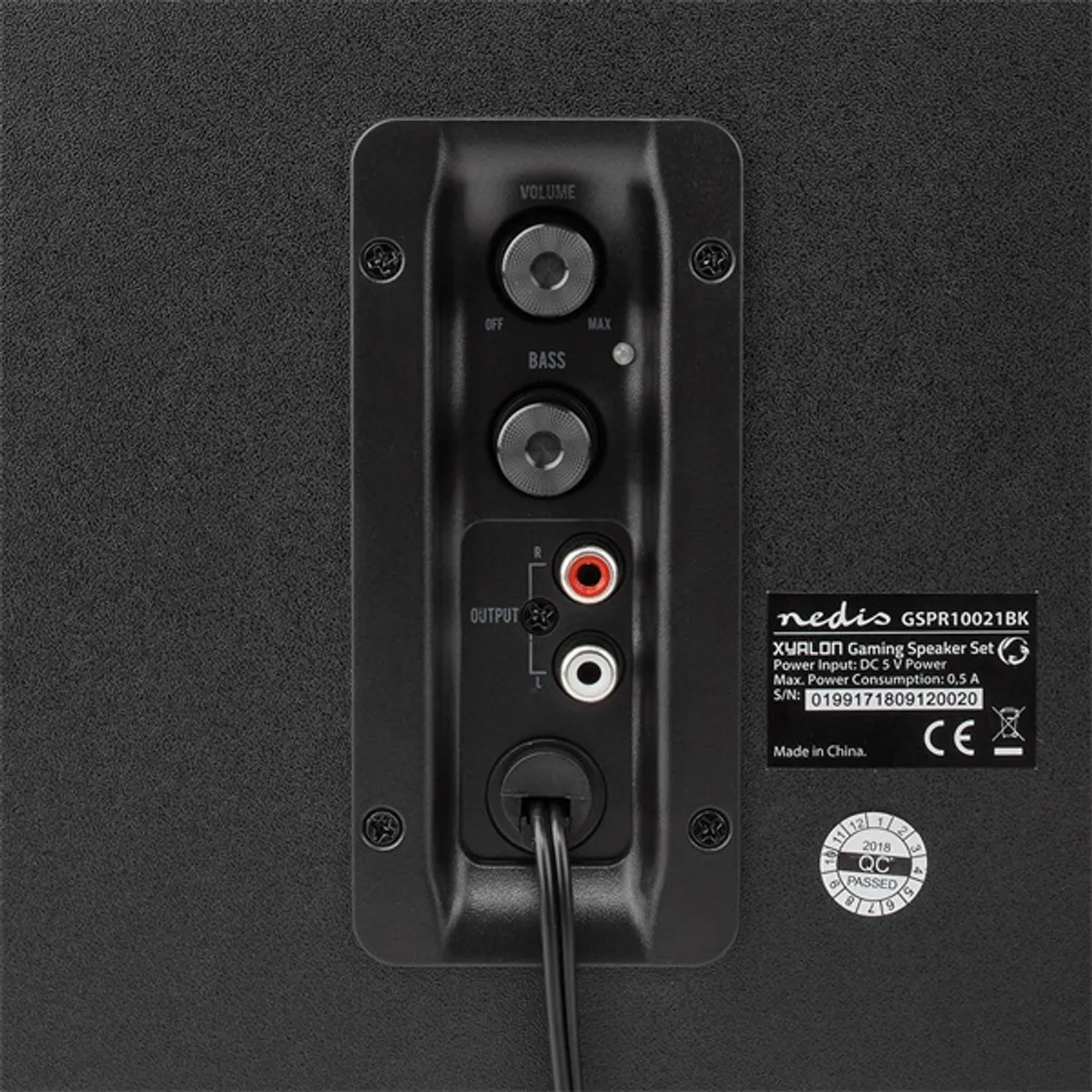 NEDIS GSPR10021BK 2.1 hangszóró USB tápellátás 30 W 4" mélynyomó 2x2" szatelit 3,5 mm jack #4