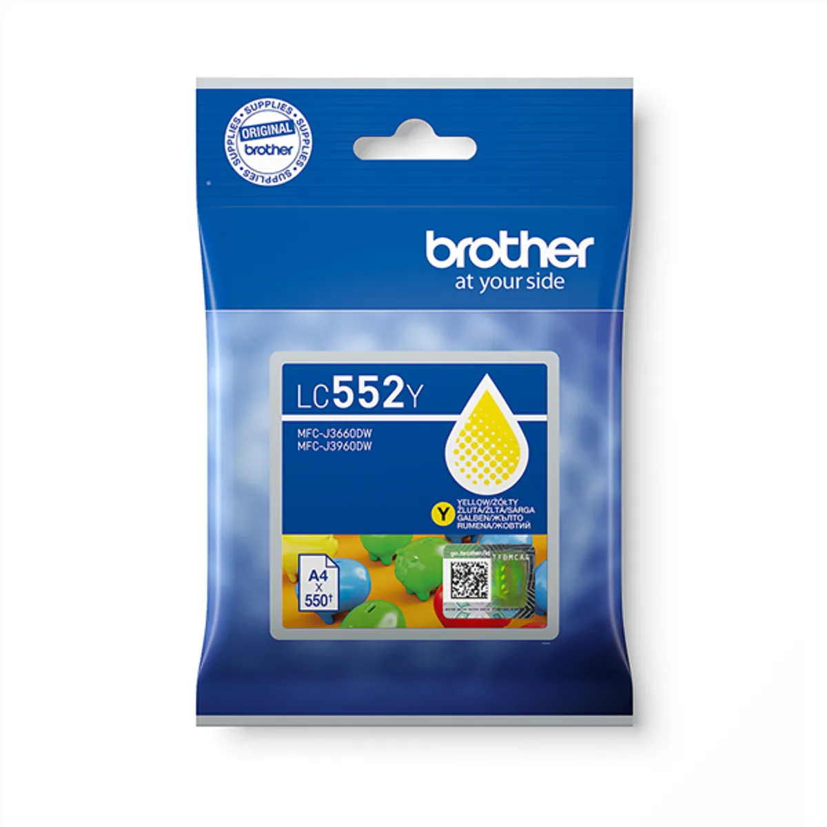 Brother LC552Y tintapatron pigment alapú sárga kompatibilis MFC-J3660DW, MFC-J3960DW 1 db 550 oldal #1