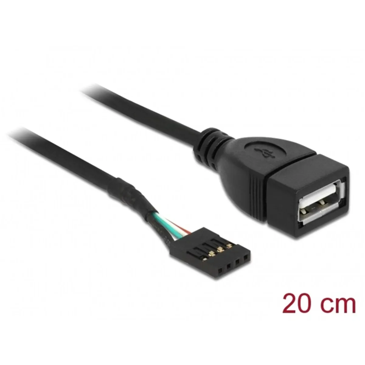 Delock 83291 usb 2.0 típus-A női tűfej kábel 4-pin 20 cm #1