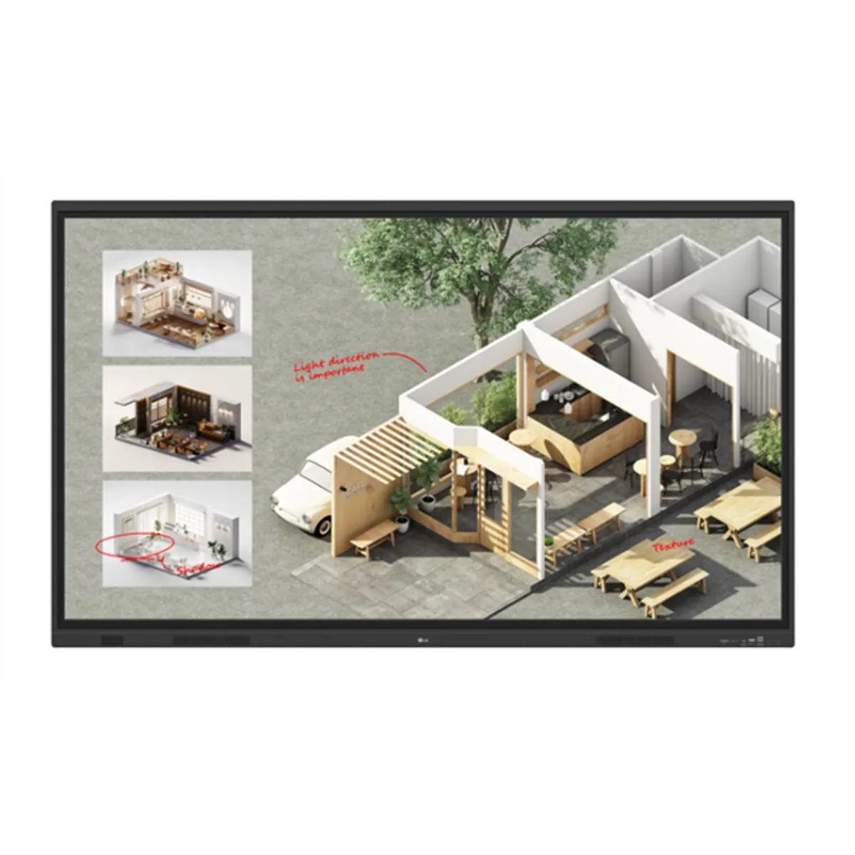 LG VIS 75TR3DQ-B.AUEQ 75TR3DQ 75" 800x400 VESA VA 3840x2160 400 lumen érintőképernyő HDMI DP USB WiFi BT RJ-45 beltéri landscape #1