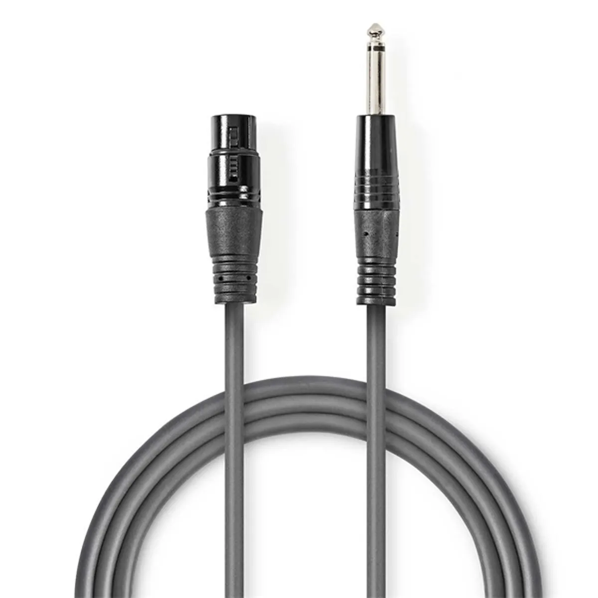 Nedis COTH15120GY50 félprofi audio kábel 6,35mm mono jack dugó - 3p XLR aljzat, 5m, rugalmas #2