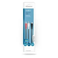 Nedis CAGB24020BK02 sztereo audio kábel 1x RCA aljzat - 2x RCA dugó 0,20m #3