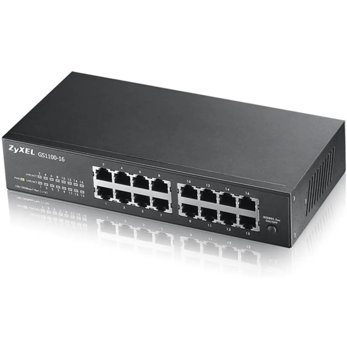 ZYXEL GS1100-16-EU0103F GS1100-16 v3 16 portos gigabit rackbe szerelhető, PoE nélkül, nem menedzselt #1